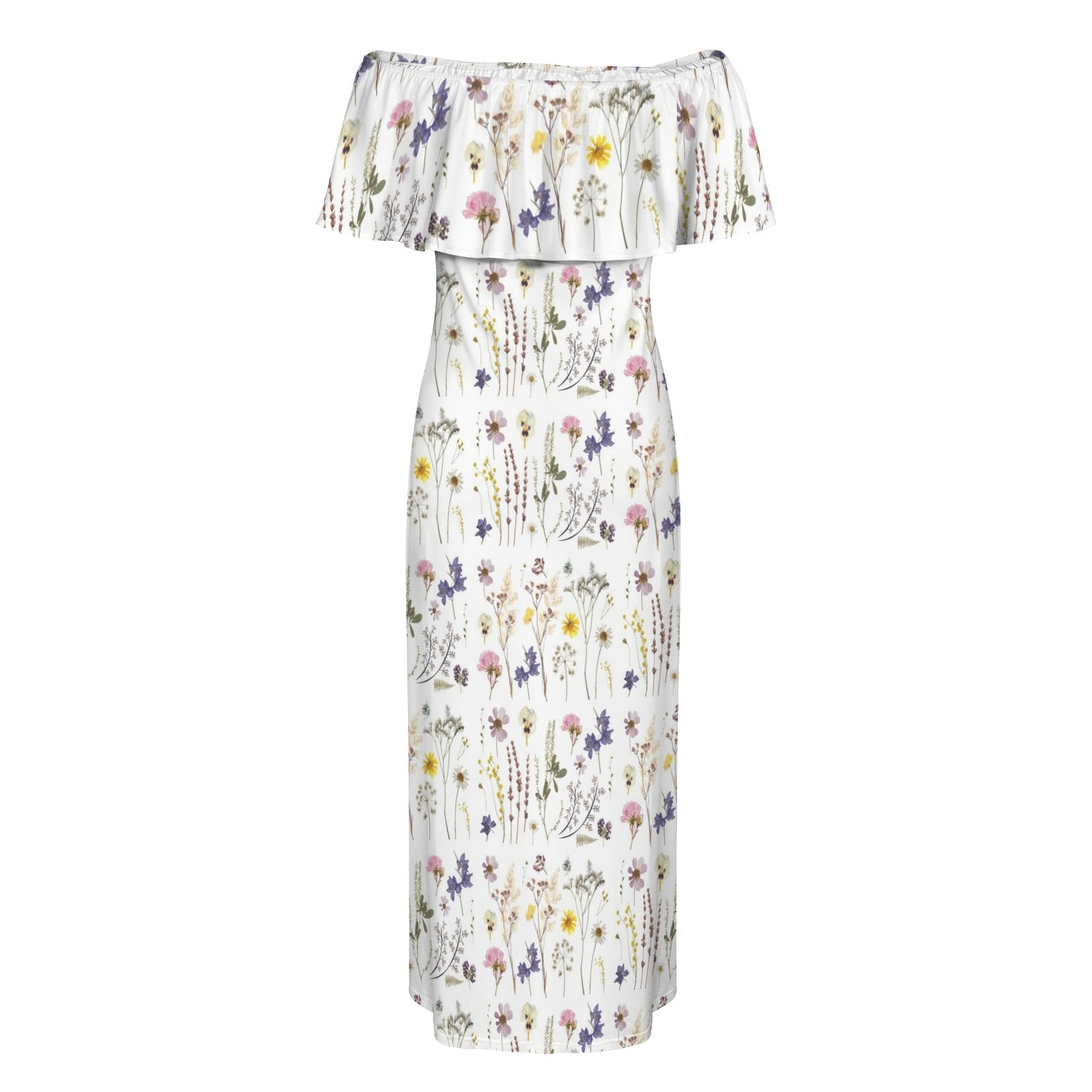 Wildflowers White Off Shoulder Maxi Dress up to 6 XL (FWS)