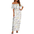 Wildflowers White Off Shoulder Maxi Dress up to 6 XL (FWS)