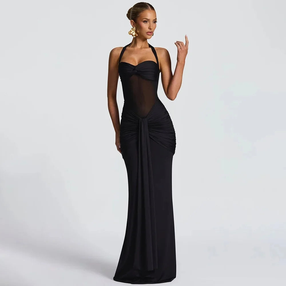 Elegant V-Neck Fishtail Dress