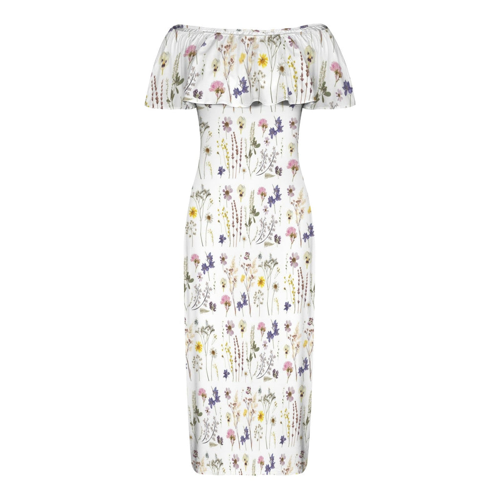 Wildflowers White Off Shoulder Maxi Dress up to 6 XL (FWS)