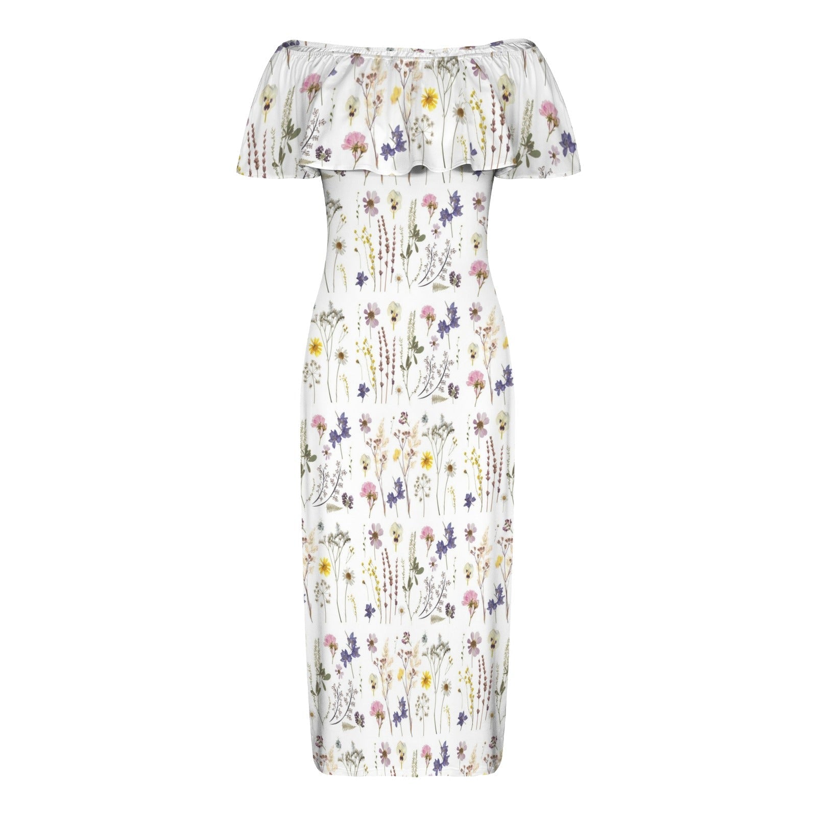 Wildflowers White Off Shoulder Maxi Dress up to 6 XL (FWS)