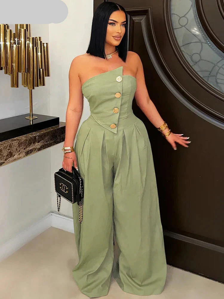 Women's Off Shoulders Fashion Designer S-2XL Jumpsuits
