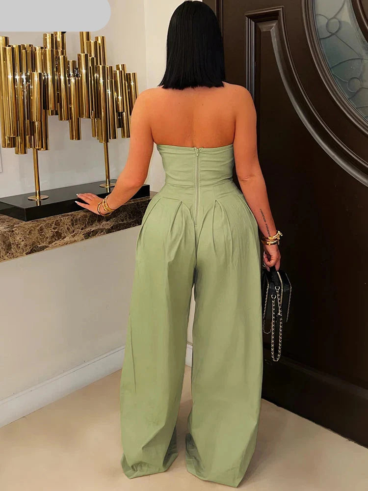 Women's Off Shoulders Fashion Designer S-2XL Jumpsuits