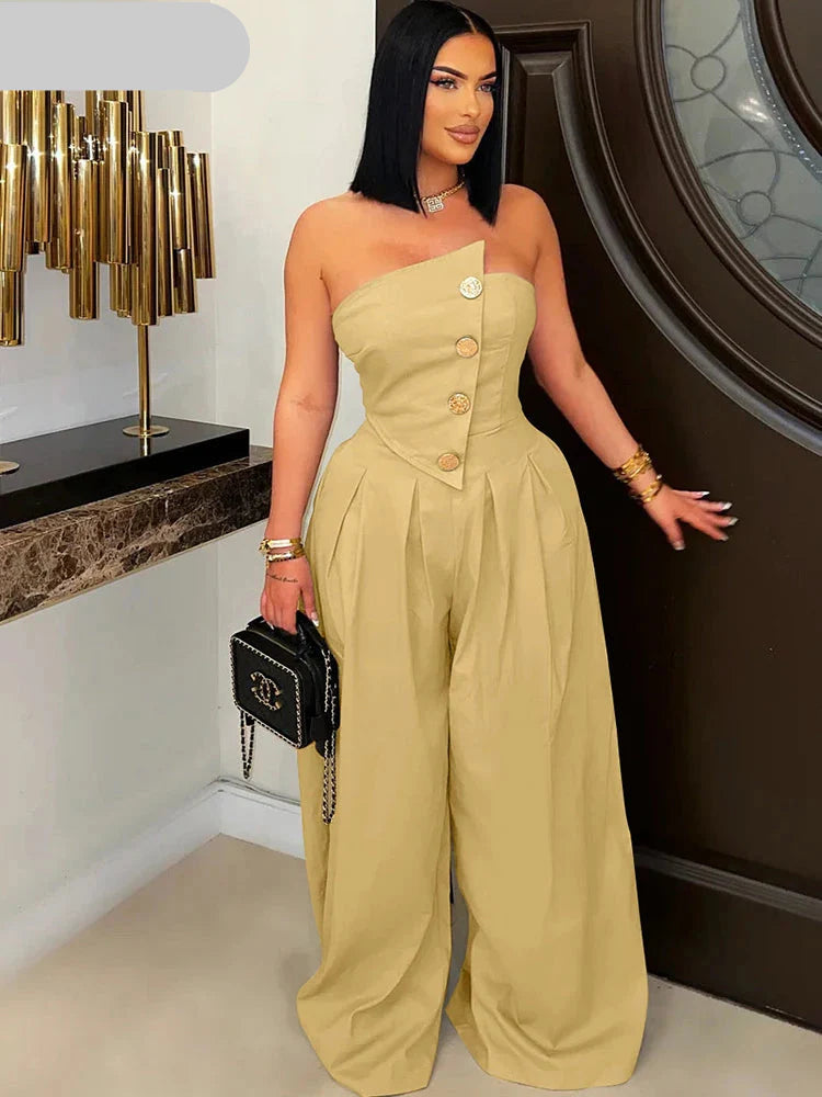 Women's Off Shoulders Fashion Designer S-2XL Jumpsuits