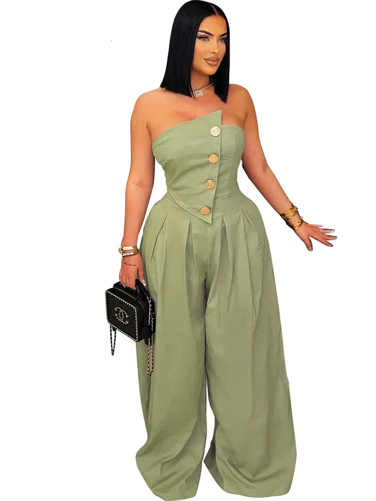 Women's Off Shoulders Fashion Designer S-2XL Jumpsuits