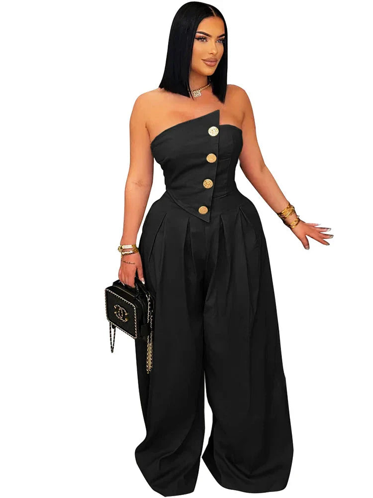 Women's Off Shoulders Fashion Designer S-2XL Jumpsuits