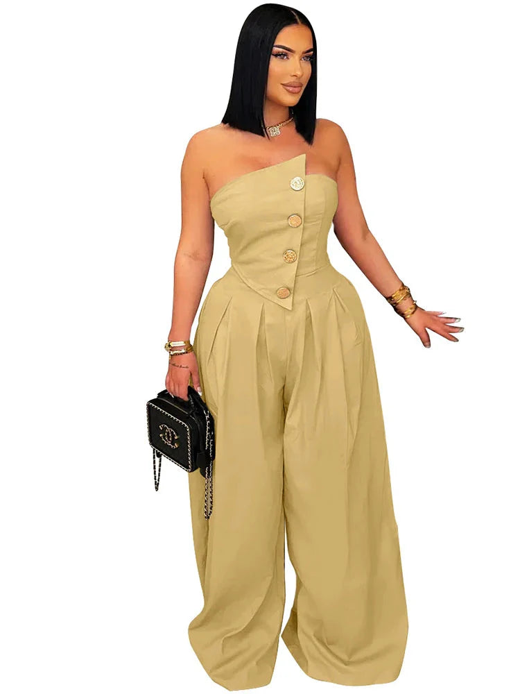 Women's Off Shoulders Fashion Designer S-2XL Jumpsuits