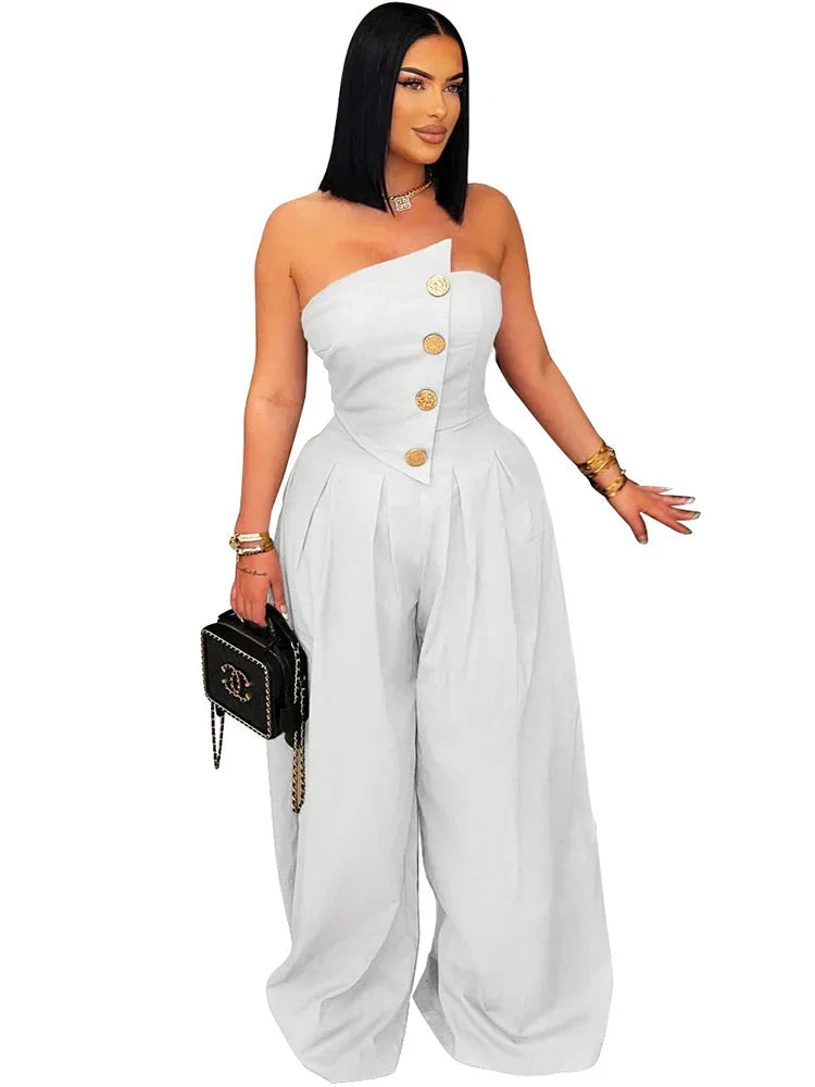 Women's Off Shoulders Fashion Designer S-2XL Jumpsuits